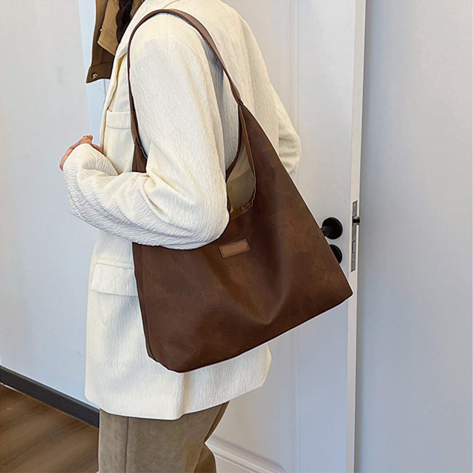 Leather top handle bag sales