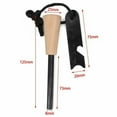 thumbnail image 2 of Hongchun Outdoor Camping Survival Emergency Firestone Solid Wood Handle Gauge Umbrella Rope Ignition Bar Tool Set, 2 of 5