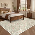 thumbnail image 4 of Garvee 8'x10' Vintage Floral Area Rug Washable Botanical Carpet, Non Slip Boho Indoor Rug for Living Room Bedroom Home Office, Beige Pink, 4 of 7