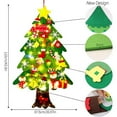 thumbnail image 2 of 4FT DIY Felt Christmas Tree LED Set with 32pcs Ornaments, Santa Snowman Wall Window Hanging Felt Xmas Tree for Kids Toddlers Christmas New Year Gifts Decorations Party Supplier, 2 of 5