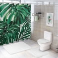 thumbnail image 7 of GOSMITH Tropical Green Leaves Summer Palm Leaf Hawaii California Tree Jungle Decor Shower Curtain for Bathroom Decoration White, 7 of 7