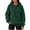 Dark Green, variant on Women's Oversized Hoodies Drop Shoulder Fleece Long Sleeve Hooded Sweatshirts Fall Winter Causal Solid Pullover Hoodies, 2XL