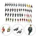 thumbnail image 3 of 50 Pcs Sitting Plastic Figures 1:32 Miniture People Human People Painted Mixed, 3 of 9
