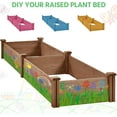 thumbnail image 6 of RONG-3 Wooden Horticulture Raised Garden Bed Divisible Elevated Planting Planter Box for Flowers/Vegetables/Herbs in Backyard/Patio Outdoor,Dark Brown, 6 of 10