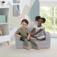 thumbnail image 2 of Sofá convertible Delta Children Cozee Flip-Out Sherpa Grey, 2 of 6