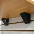 thumbnail image 4 of Slatwall Wood Shelf Bracket, Low Profile Support for 3/4" Thick Wooden Shelves up to 14" D, Black, 50 Pack, 4 of 6