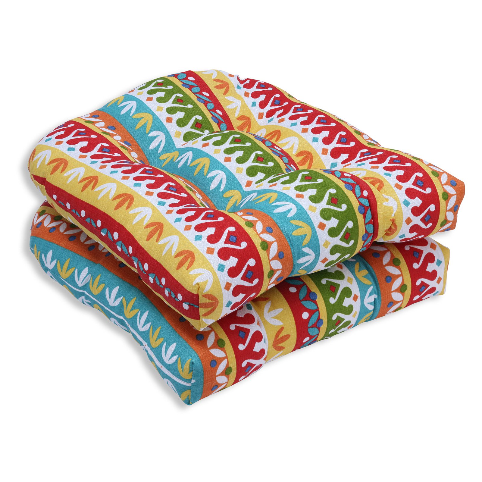 Pillow Perfect Outdoor/ Indoor Cotrell Garden Wicker Seat Cushion (Set