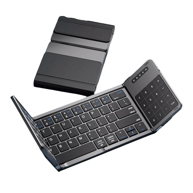 Teclado Diente Plegable Innotech Con Inalámbrico Portátil R () Blue Black