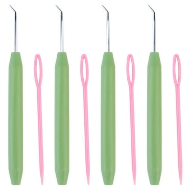 4 Sets Knitting Loom Hook Tools Colorful Looming Hooks Sewing Needles Crochet Hooks Knitting Needles (Random Color)