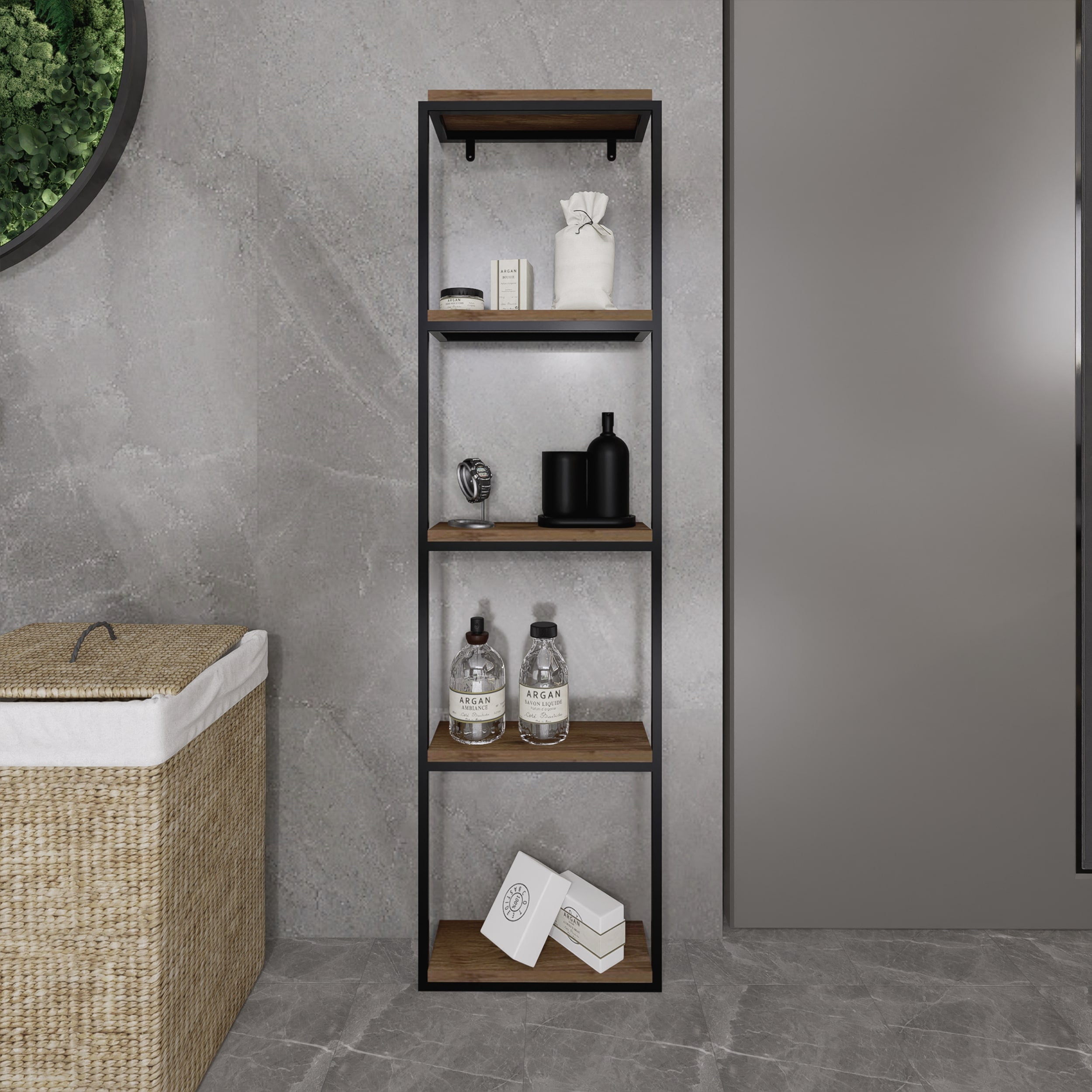 Casamudo Wallmount Storage Shelf, Multipurpose Shower Organizer, Bathroom Standup Shower Shelf ...