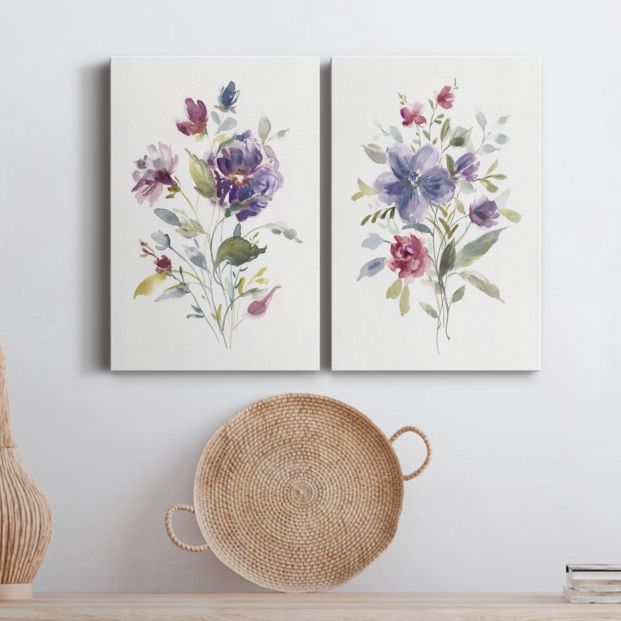 Color Variety I Premium Gallery Wrapped Canvas - Ready to Hang - Set of 2 - 24 x 36 Each