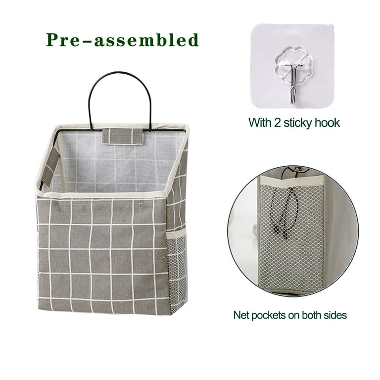 High Quality Hanging Basket Canvas Storage Bag Organizer Bedroom