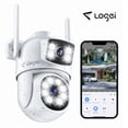 thumbnail image 1 of Cámara de seguridad inteligente con visión nocturna, WiFi 4K a 2,4 GHz, doble pantalla, conversación bidireccional, detección de personas, almacenamiento en la nube y tarjeta SD, 1 of 8