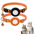thumbnail image 1 of 2 uds Collar de gato-Collar de gato Airtag naranja soporte de etiqueta de aire impermeable hebilla de seguridad, Collar de gato antiestrangulamiento, Collar de gato personalizado oso de fresa Electrónica, 1 of 5