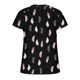 thumbnail image 5 of Blusa de camiseta con estampado de cuello en V de manga corta informal de verano a la moda para mujer Pompotops qwe24573, 5 of 5