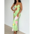 thumbnail image 3 of Biezeib Women Slip Dress, Spaghetti Straps V-neck Fruit Print Swing Dress Summer Long Dress, 3 of 6