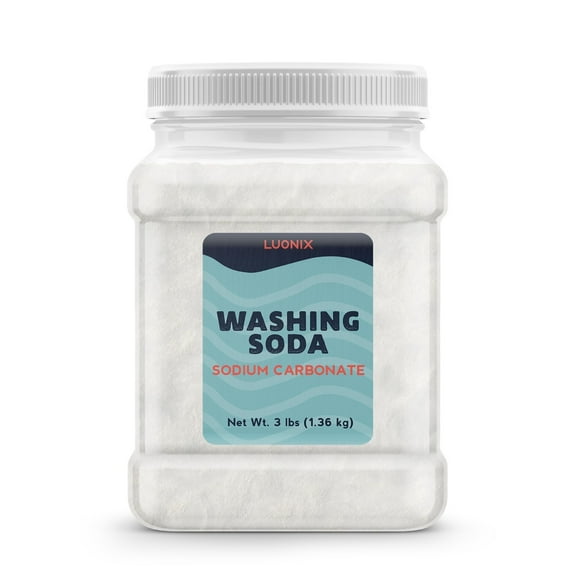 Luonix Washing Soda, 3 lbs, Sodium Carbonate, Soda Ash, Laundry Additive
