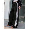 thumbnail image 4 of Pantalones deportivos de moda urbana Y2k de gran tamaño con rayas, pantalones de tubo rectos de moda, pantalones deportivos para mujer, ropa de calle vintage, 4 of 5