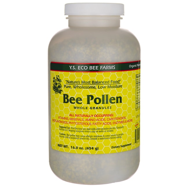 Y.S. Eco Bee Farms Bee Pollen Granules, Whole, 16.0 oz (454 g