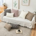 thumbnail image 5 of Pack of 2 Faux Wool Throw Pillow Covers 18x18 Inches Soft Couch Cushion Cover with Velvet Decorative Cushion Cover for Living Room, Bedroom,Car,Office (Taupe), 5 of 15
