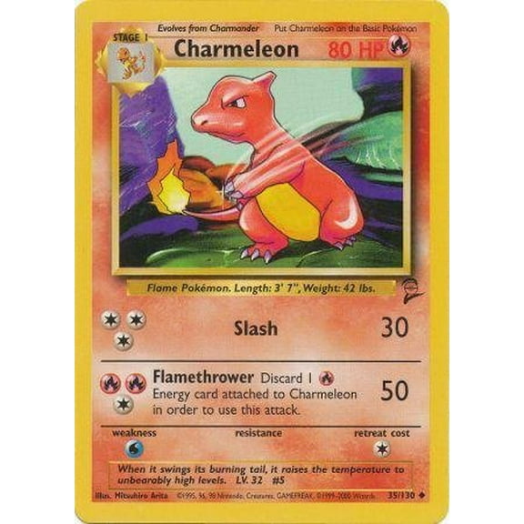 Juego básico de cartas coleccionables Pokémon Charmeleon 2 35 Fire Type