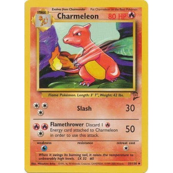 Juego básico de cartas coleccionables Pokémon Charmeleon 2 35 Fire Type
