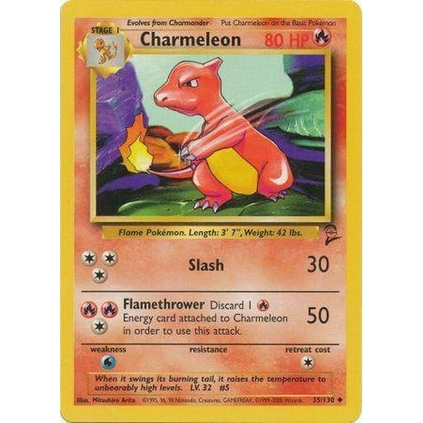 Juego básico de cartas coleccionables Pokémon Charmeleon 2 35 Fire Type