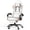 Beige/Coffee, variant on Linen Fabric Gaming Chair with Footrest, Ergonomic Computer Chair with Massage Lumbar Pillow and Adjustable Headrest, Comfortable Office Chair for Home & Gaming, White