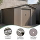 thumbnail image 4 of Cobertizo de Exterior para Jardín y Patio, Bodega de Almacenamiento de Acero Galvanizado, 277 x 259 x 203 cm, Midtown Concept Ultra XL, Gris, 4 of 5