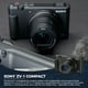 Sony ZV-1 Compact Numérique Vlogging 4K Appareil Photo avec Intégré dans le Wifi, DCZV1/B (Nouveau) – image 2 sur 6