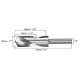 thumbnail image 2 of Unique Bargains 1/2' Straight Shank 28mm Drill Bit HSS 4241 Silver, 2 of 5