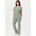 thumbnail image 5 of DoDo V-Neck Short Sleeve Sage Comfortable Scrub Top Women's S, 5 of 8