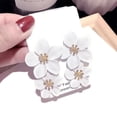 thumbnail image 5 of QQTDFG Elegant 925 Silver Drop Earrings for Women Flower Shaped Earrings Women Jewelry-red, 5 of 9