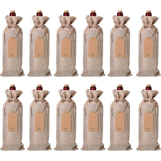 Jute wine bottle bags sale