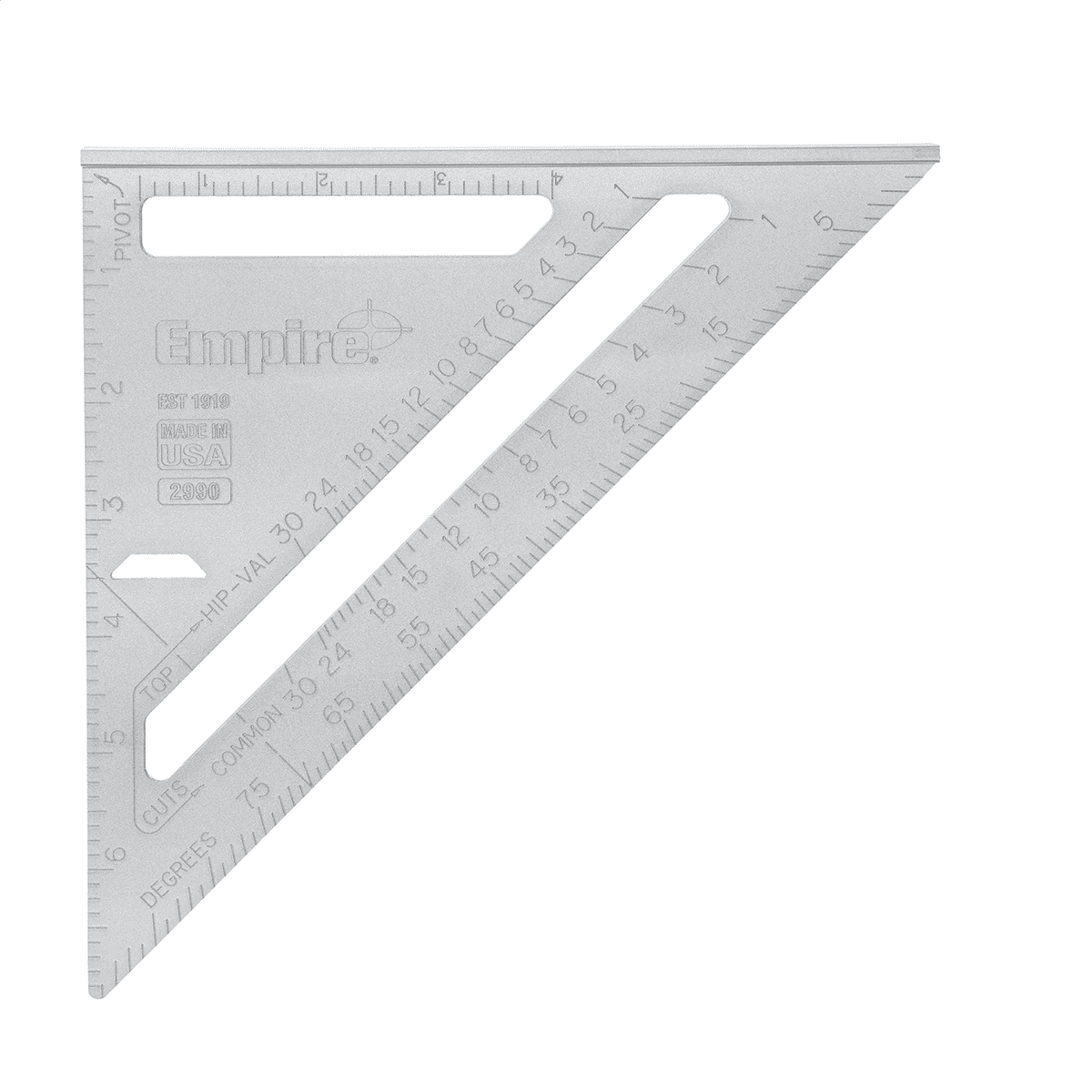 Empire Magnum Heavy-Duty Rafter Square 7 Edge 1/8 Graduations Aluminum 2990