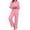 04-Pink, variant on MINTREUS Pajamas Women's Long Sleeve Pj Set Soft 2 Piece Loungewear Sleepwear with Pockets
