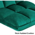 thumbnail image 4 of Mcombo Velvet Accent Chair with Ottoman, Metal Legs Club Chair for Living Room 0014 (Dark Green), 4 of 8