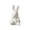 J, variant on Easter White Ceramic Bunny Figurine - Mini Cute Rabbit Statue, Festive Spring Easter Decor for Living Room, Bedroom & Home Tabletop Decoration