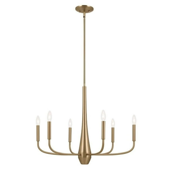 6 Light Chandelier-22.5 inches Tall and 28 inches Wide-Champagne Bronze Finish Bailey Street Home 147-Bel-5016819