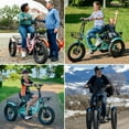thumbnail image 6 of MOONCOOL All-Terrain Electric Tricycle for Adults, 1100w Motor 48V 14.5Ah Battery,7-Speed 20" x 4.0" Fat Tire 3 Wheel Electric Bike , 25-60 miles, 6 of 11