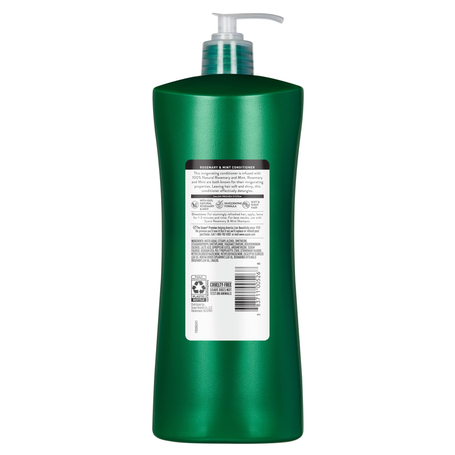 Suave Rosemary and Mint Invigorating Conditioner, Paraben Free Detangling Formula for Dry Color Treated Hair, 28 fl oz