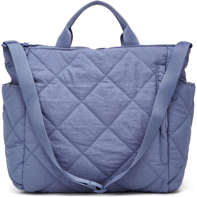 LHSHID Puffer Tote Bag Women Quilted Crossbody Handbag Lattice Padded Hobo Puffy Purse Casual Satchel Bag