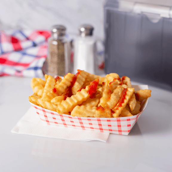 Karat [2 lb - 1000 Pack] Paper Food Boat, White and Red Nacho Tray (FP-FT200G)