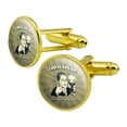 thumbnail image 1 of Today's Plan Drink Beer Ignore Stuff Funny Humor Round Cufflink Set Gold Color, 1 of 6