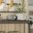 thumbnail image 2 of DecMode 7", 6"H Silver Stainless Steel Metal Vase with a Sleek Mirror Finish, Set of 2, 2 of 12