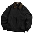 thumbnail image 4 of Men's Casual Bomber Jacket Zip-Up Golf Jacket Black Size XL, 4 of 4