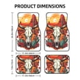 thumbnail image 2 of Gaeub Western Desert Cactus Ram Skull Print 4 Pieces Car Floor Mats Car,Universal Car Carpet Mats,Fit for SUV, Vans, Sedans,Trucks, 2 of 6