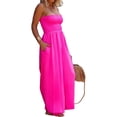 thumbnail image 3 of Strapless Women's Sleeveless Jumpsuit Summer Casual Loose Jumpsuit Women's with Pockets Jumpsuit, 3 of 6