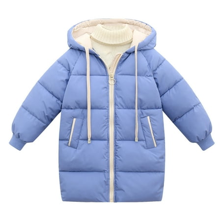 

Coats for Toddlers Boy Kids Child Toddler Baby Boys Girls Long Sleeve Solid Patchwork Winter Coats Jacket Hooded Outer Outwear Outfits Clothes Lined Puffy Jacket Toddler