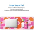 thumbnail image 4 of Pink Orange Cute Gaming Mouse Pad - Preppy Abstract Modern Geographic, Extended Large Desk Mat, Non-Slip Rubber Base, Stitched Edge, Perfect for Desktop Office PC, 31.5x11.8 Inch, 4 of 6